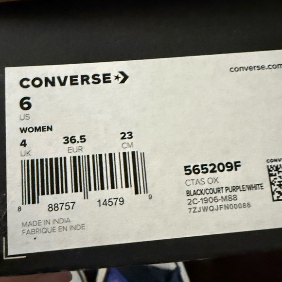 Converse Women’s Galaxy Purple Sneakers - Picture 9 of 9